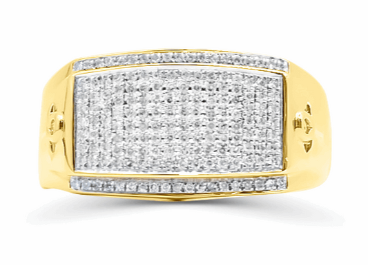 10K Gold Diamond Men's Ring 0.33CT