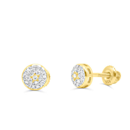 10K Yellow Gold Diamond Earring