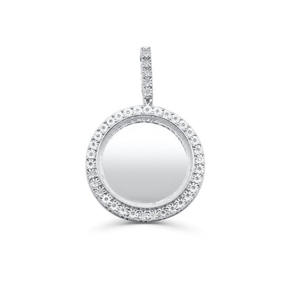 925 Sterling Silver with Diamond Custom Memory Pendant 0.40CT