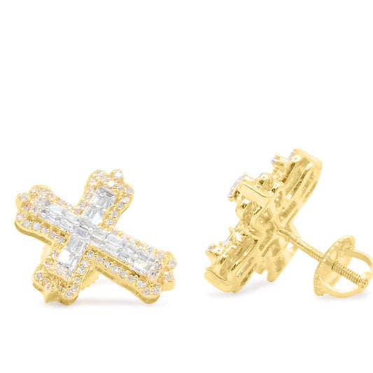 10K Yellow Gold Diamond Earring