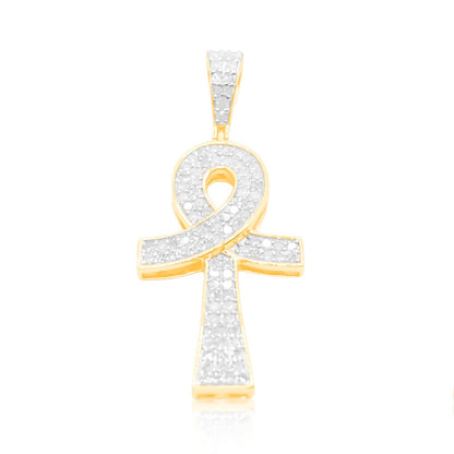 10K Gold Diamond Pendant 0.60CT