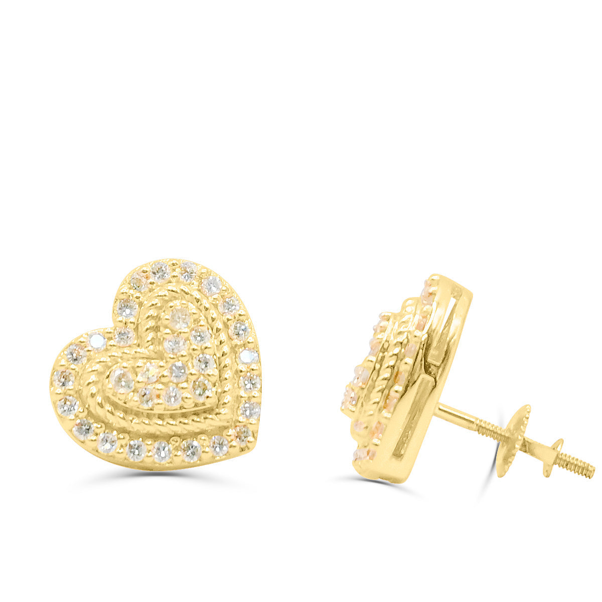 10K Yellow Gold Diamond Earring