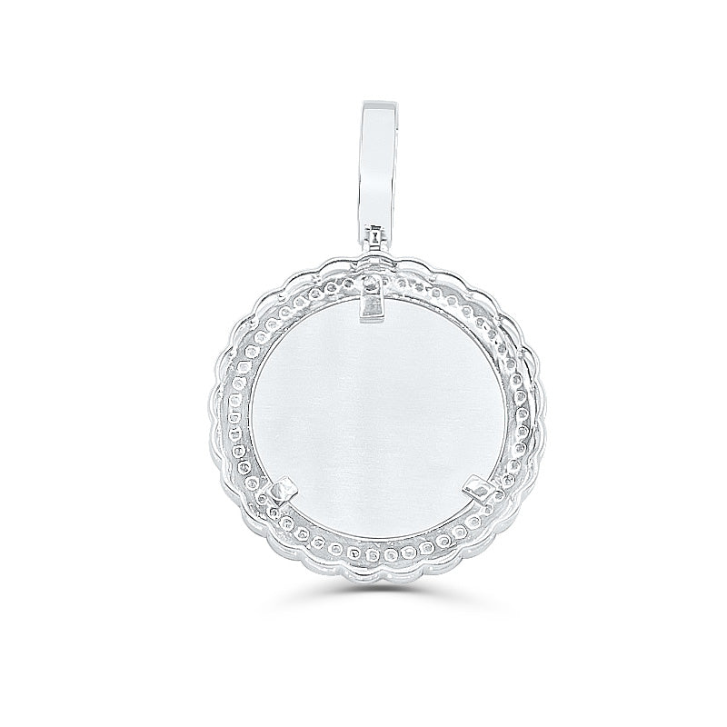 925 Sterling Silver with Diamond Custom Memory Pendant 1.00CT