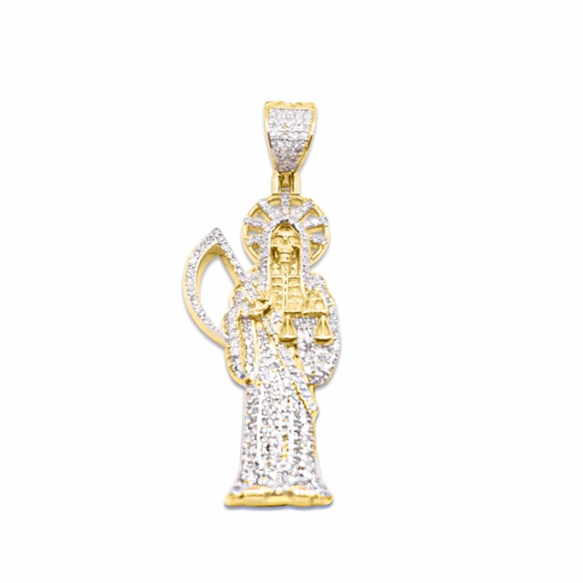 10K Gold Diamond Pendant 1.10CT