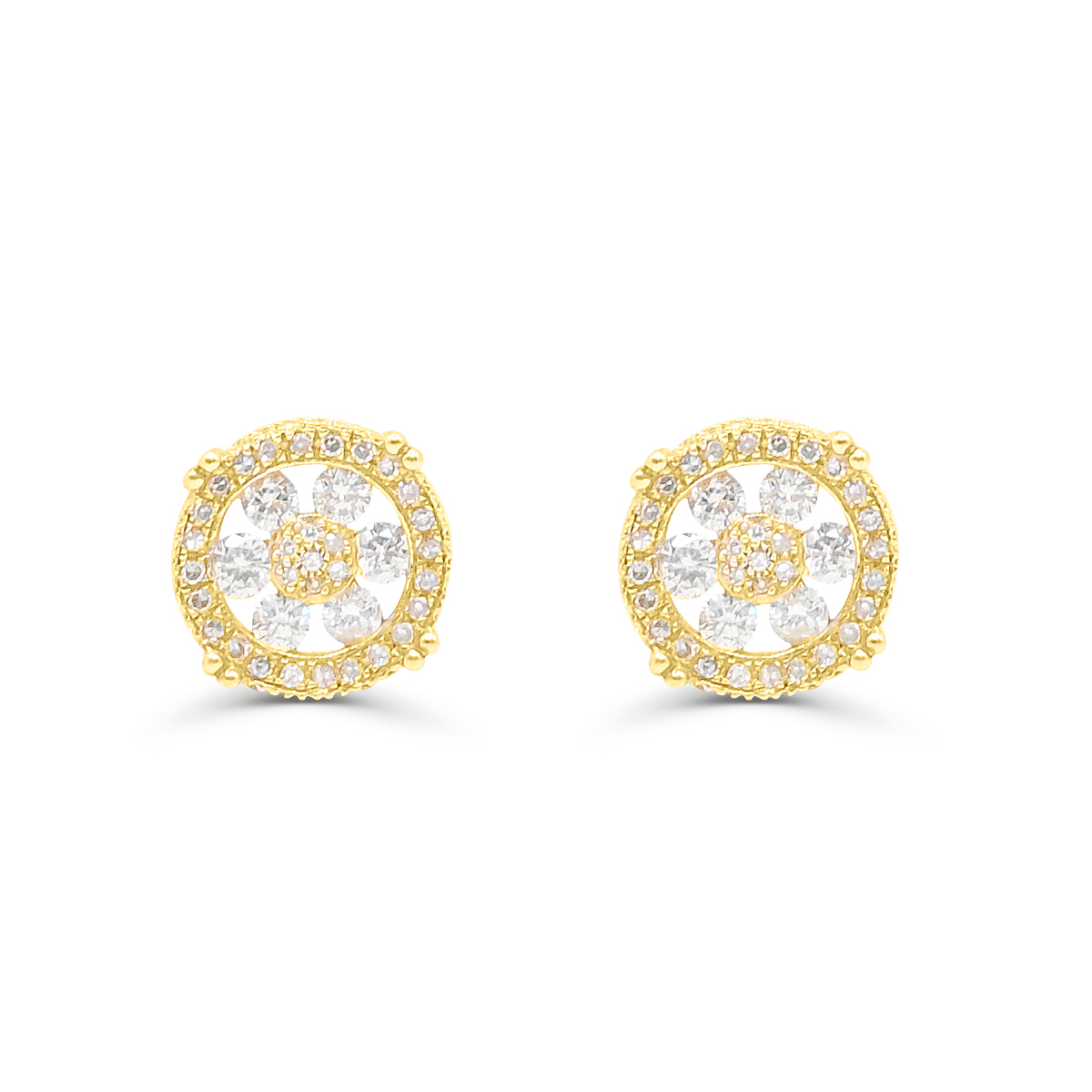 10K Yellow Gold Diamond Earring