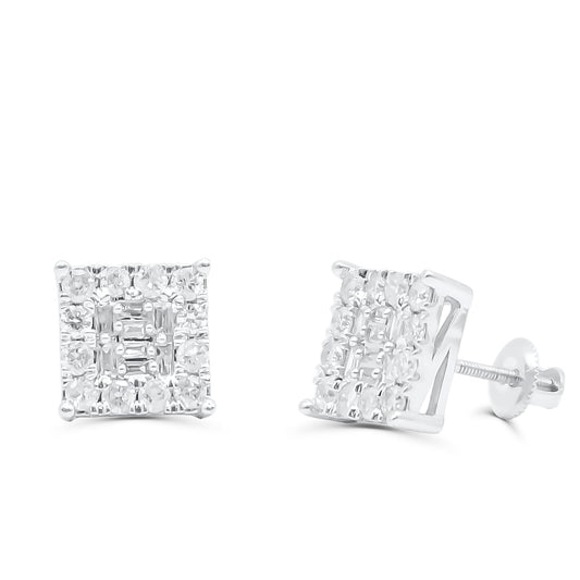 10K Yellow Gold Diamond Earring