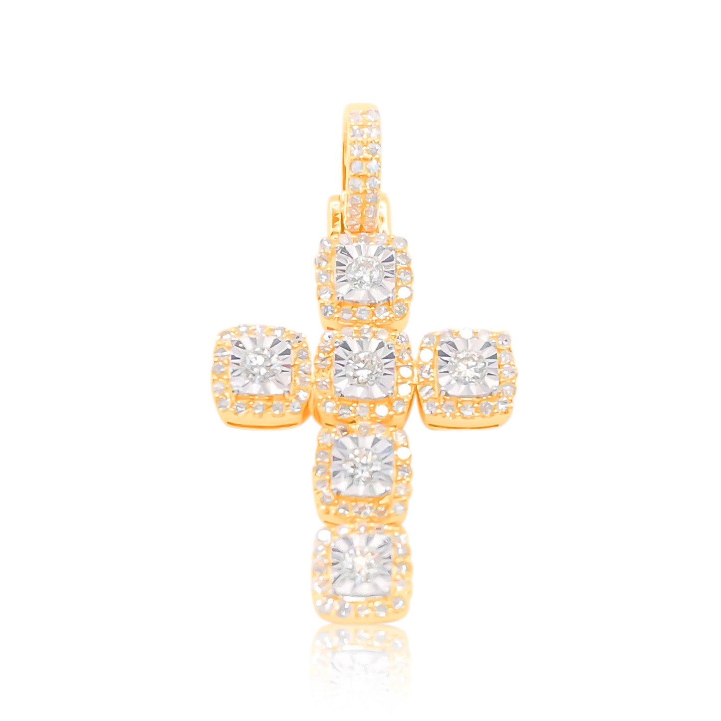 10K Gold Diamond Pendant 1.00CT