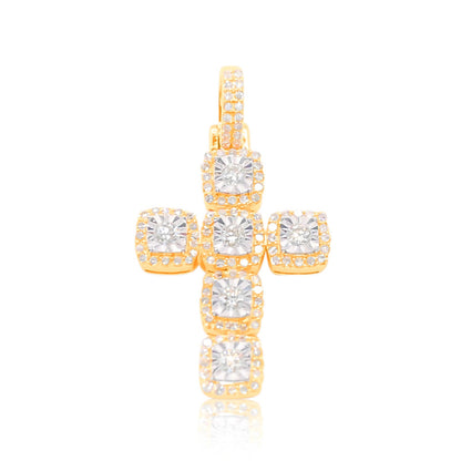 10K Gold Diamond Pendant 1.00CT