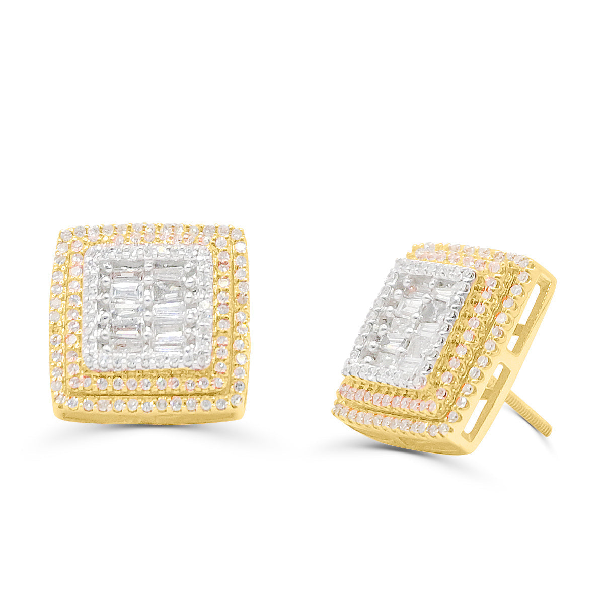 10K Yellow Gold Diamond Earring