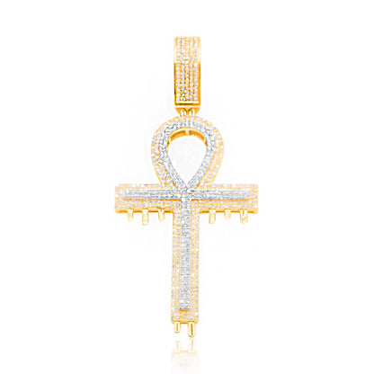 10K Gold Diamond Pendant 1.60CT