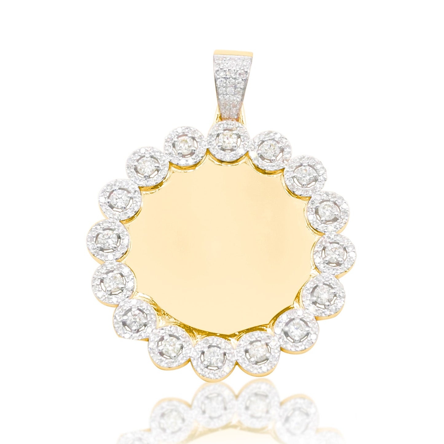 10K Gold Diamond Custom Memory Pendant 1.80CT