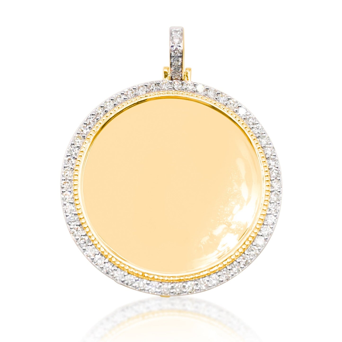 10K Gold Diamond Custom Memory Pendant 1.80CT