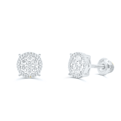 10K Yellow Gold Diamond Earring