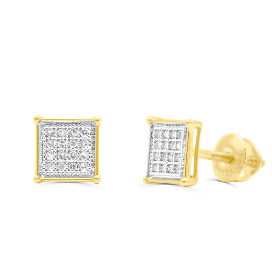 10K Yellow Gold Diamond Earring