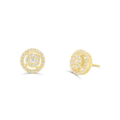 10K Yellow Gold Diamond Earring