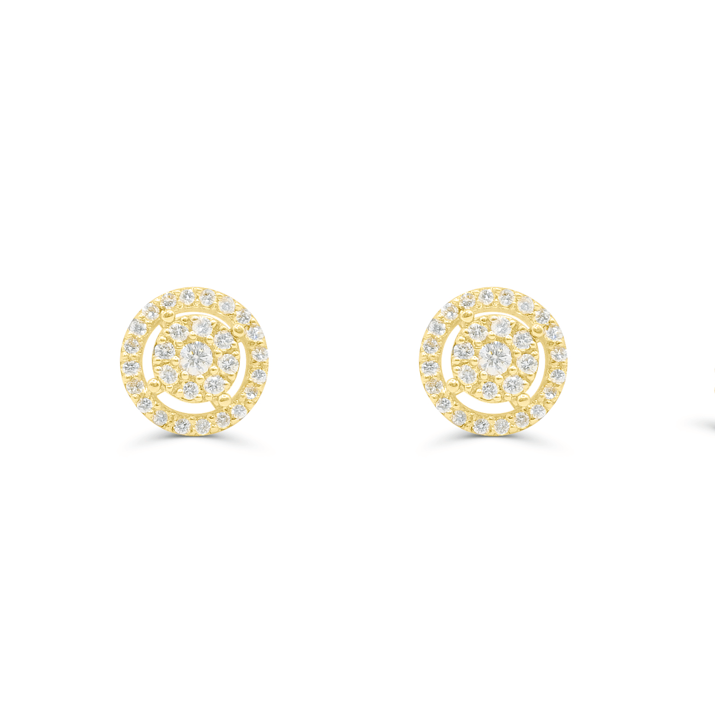 10K Yellow Gold Diamond Earring