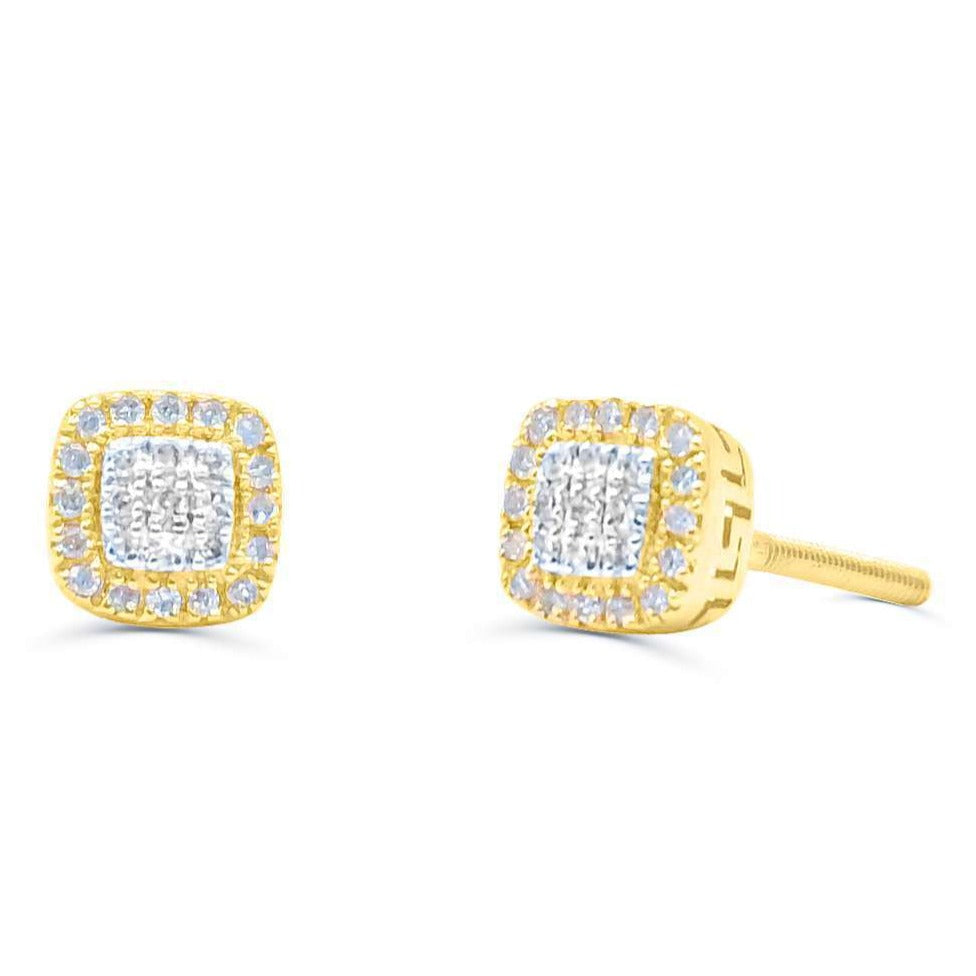 10K Yellow Gold Diamond Earring