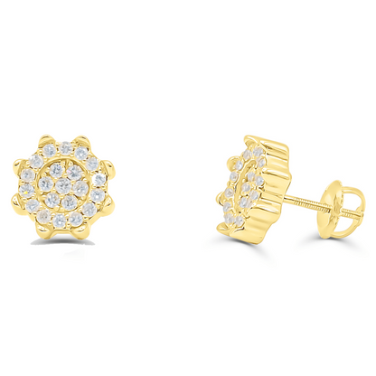 10K Yellow Gold Diamond Earring