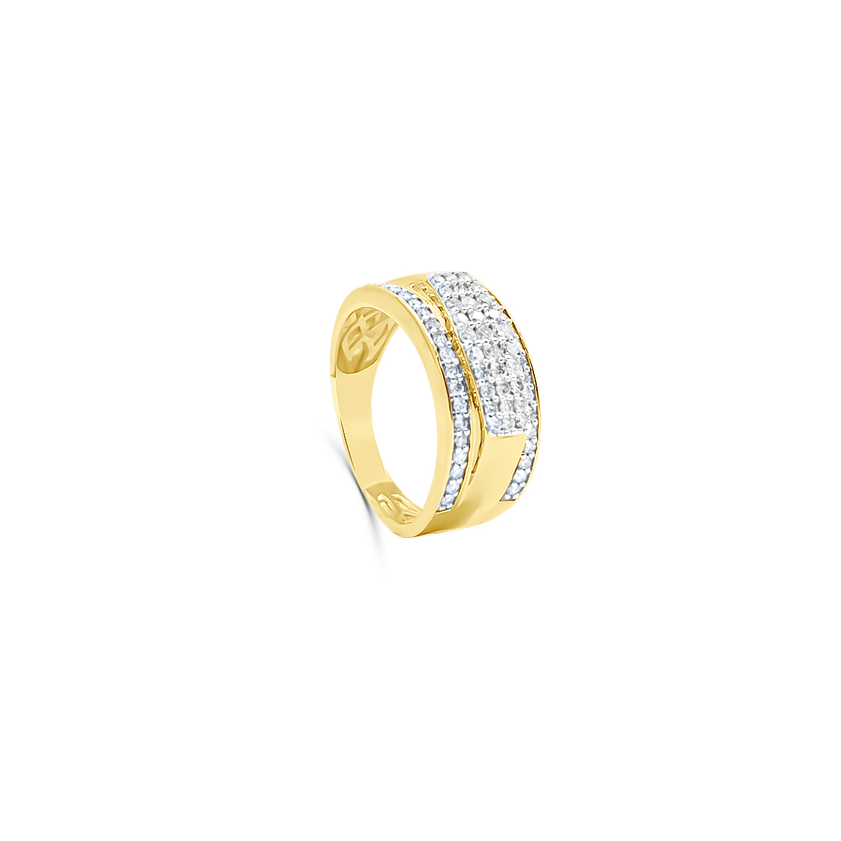 10K Gold Diamond Men's Ring 0.90CT