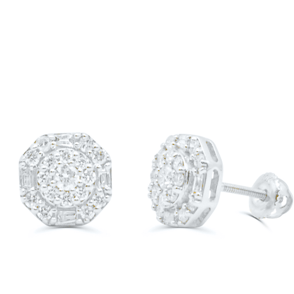 10K Yellow Gold Diamond Earring