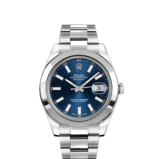 Rolex Datejust 41mm Blue Dial Oyster Stainless Steel Watch 116300