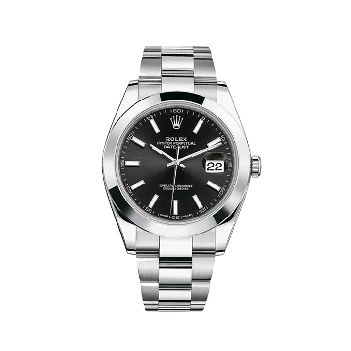 Rolex Datejust 41mm Black Dial Oyster Stainless Steel Watch 126300