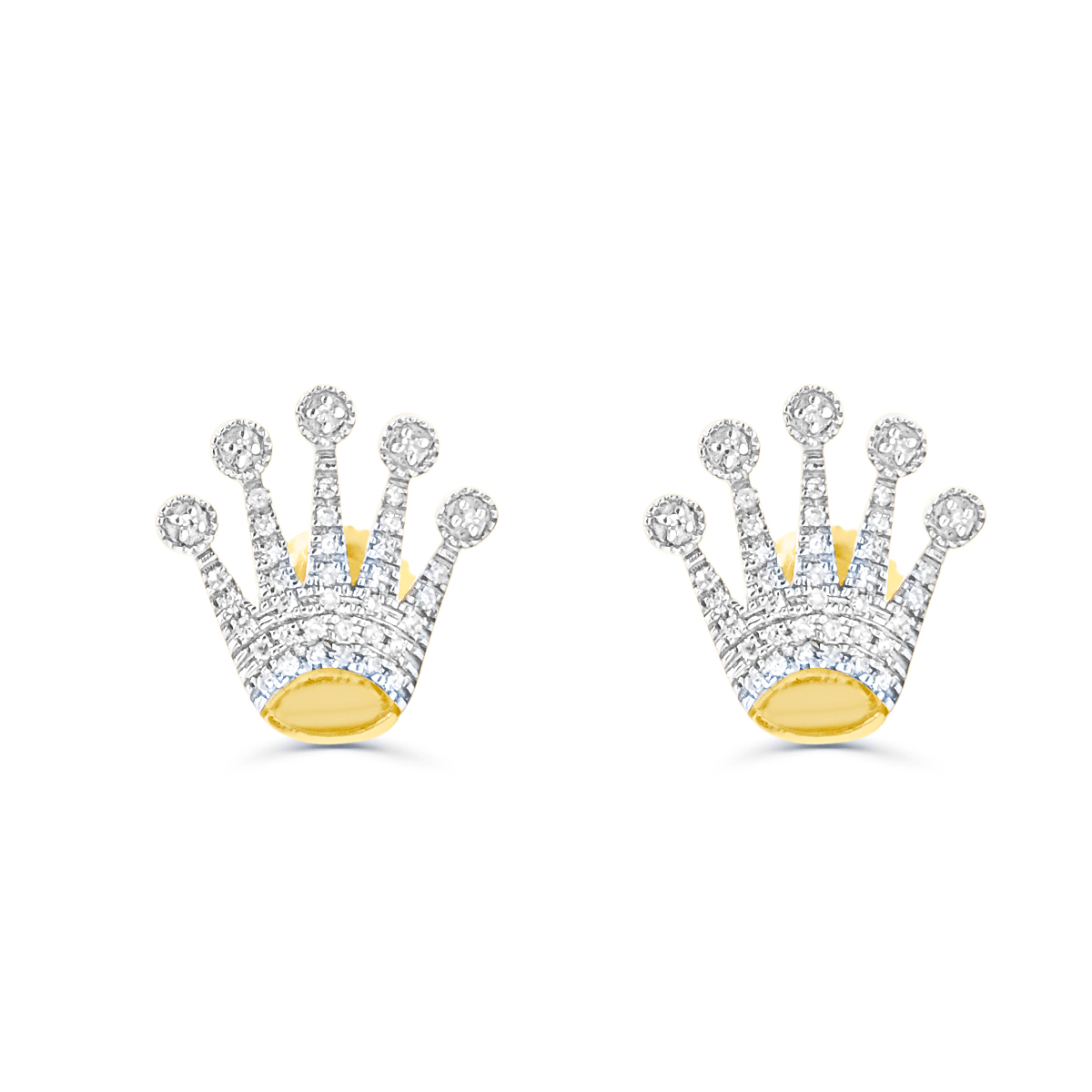 10K Yellow Gold Diamond Earring