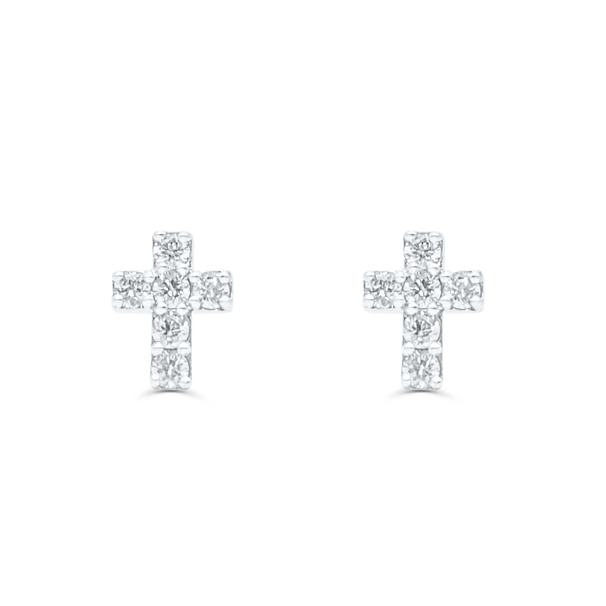 10K White Gold Diamond Earring