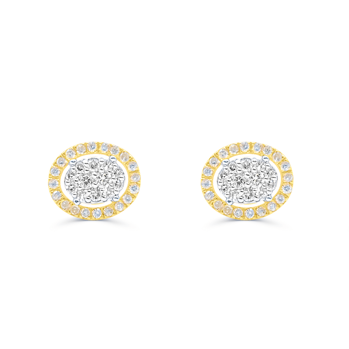 10K Yellow Gold Diamond Earring