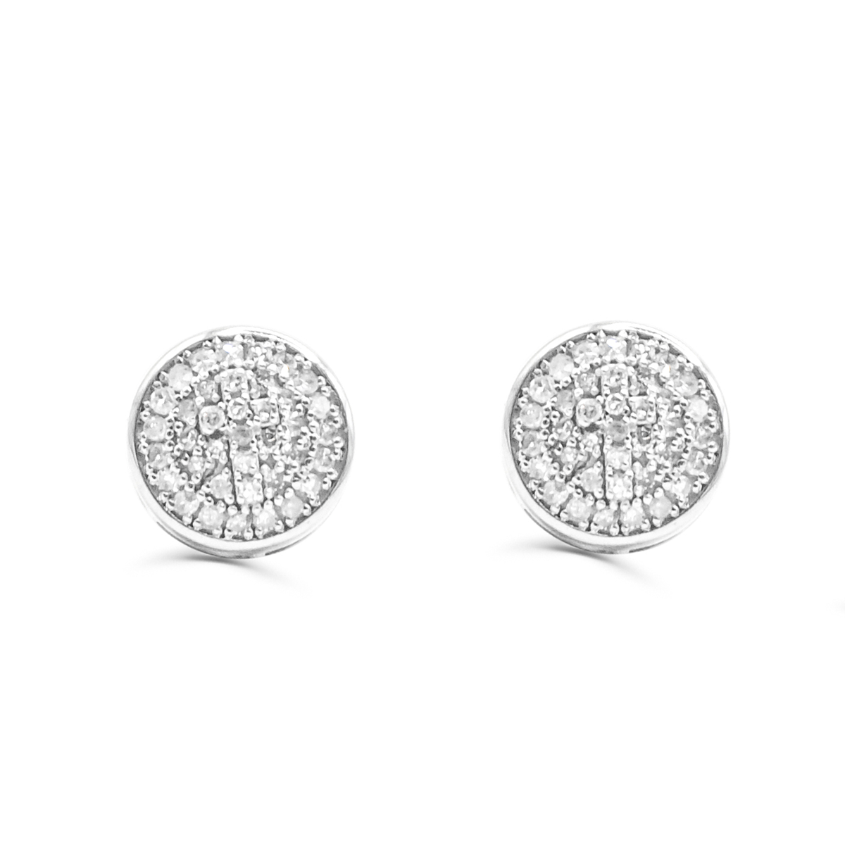 10K White Gold Diamond Earring