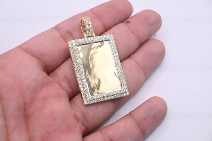 10K Gold Diamond Custom Memory Pendant 3.50CT