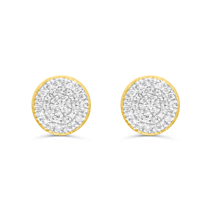 10K Yellow Gold Diamond Earring