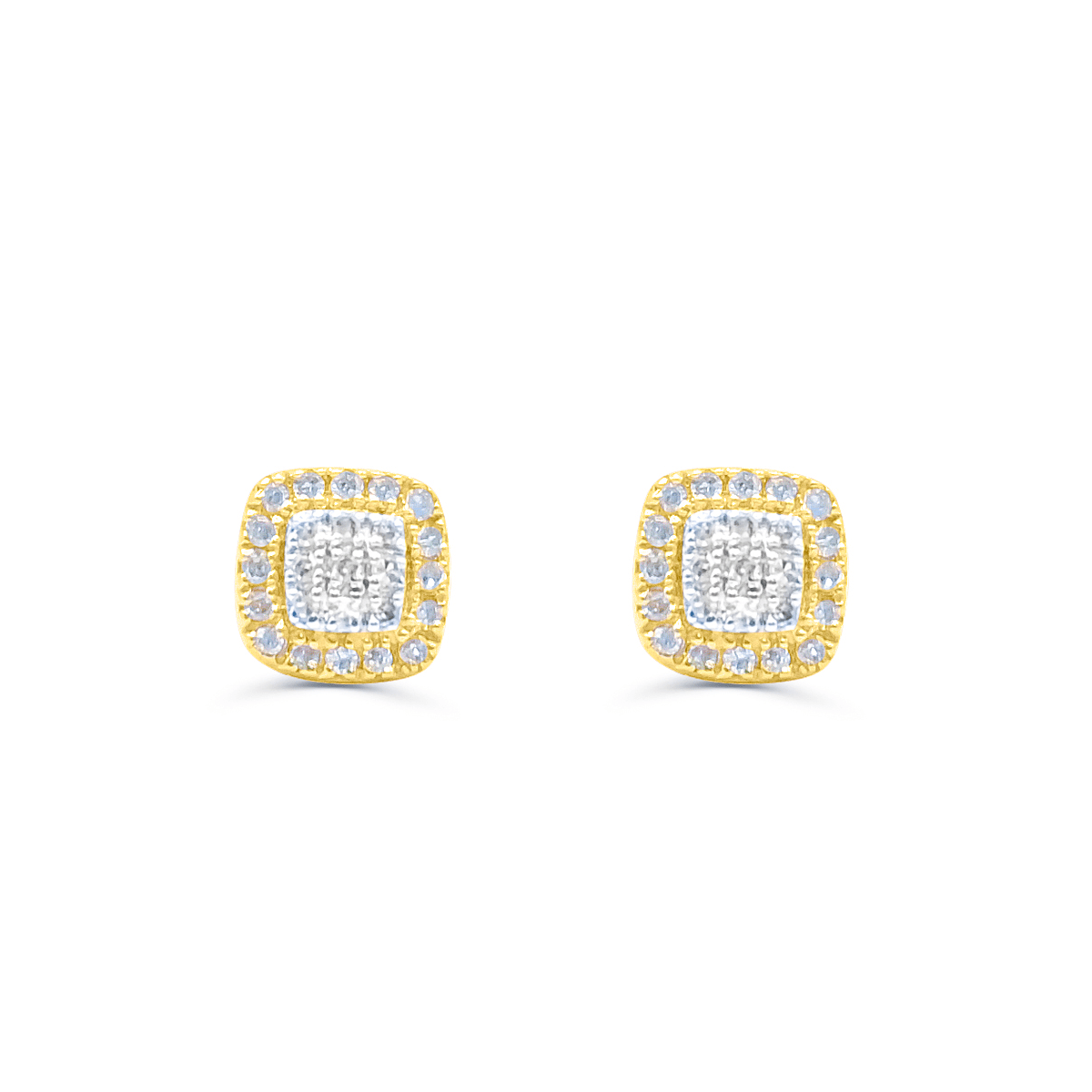 10K Yellow Gold Diamond Earring