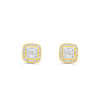 10K Yellow Gold Diamond Earring