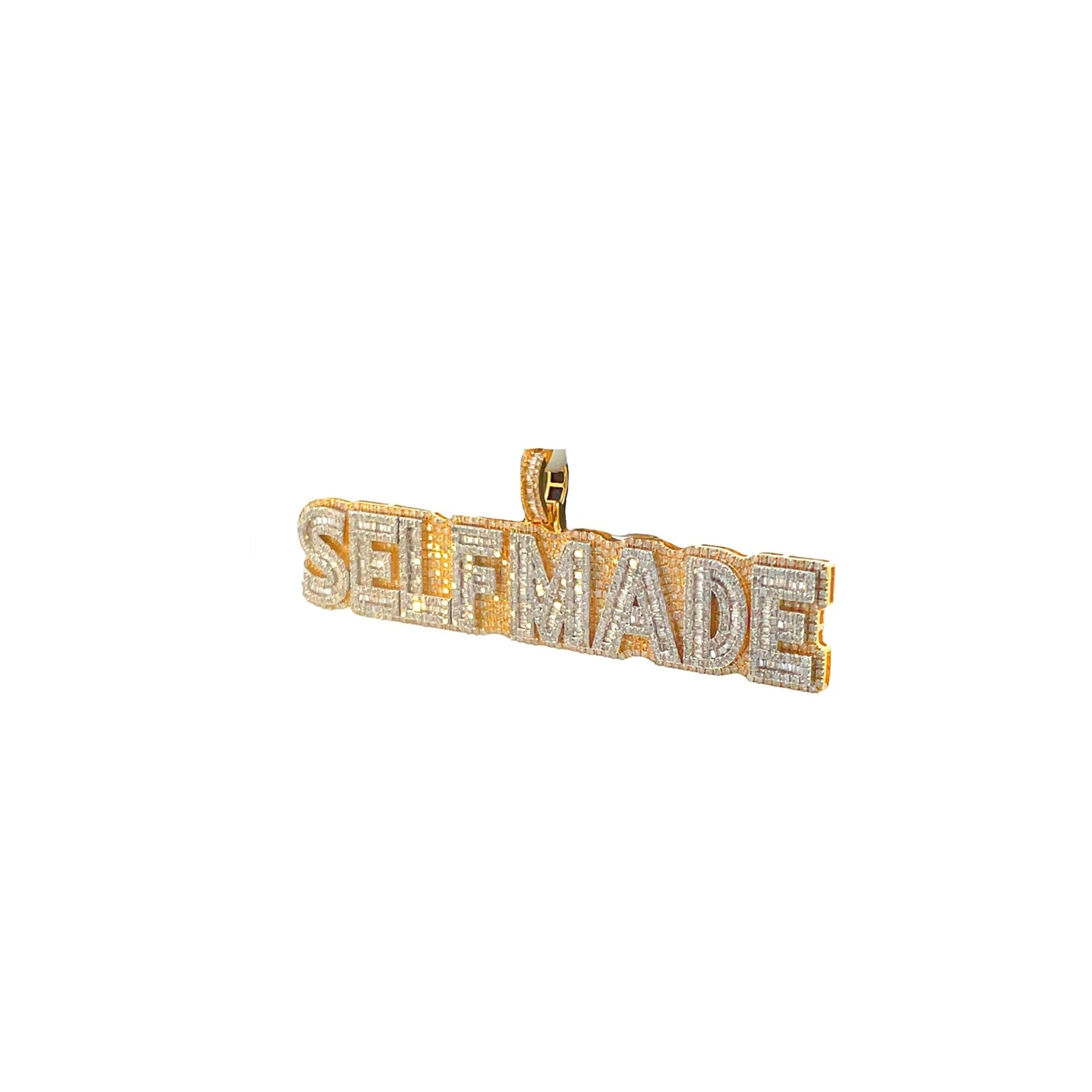 10K Yellow Gold Diamond Selfmade Pendant For Men