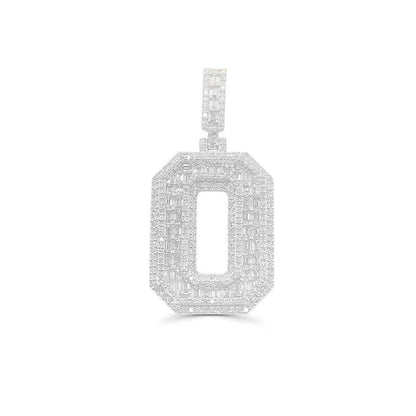 10K Gold Diamond Letter O Pendant