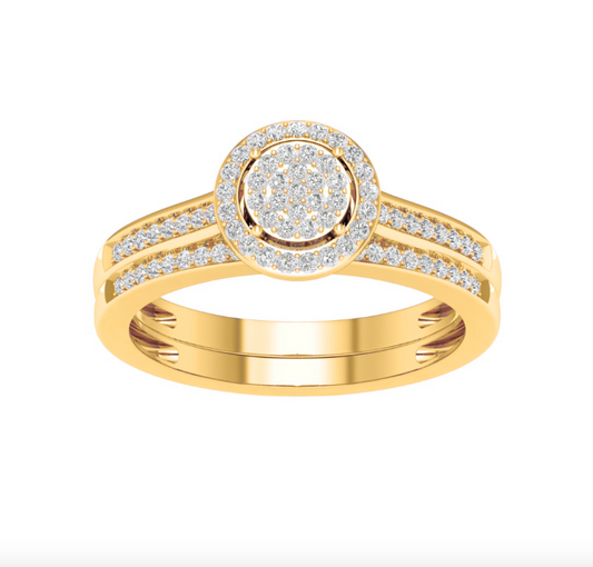 10KT Gold Diamond Women's Ring 0.25CTW