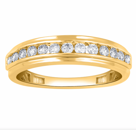 10K Gold Diamond Men's Ring 0.75CT