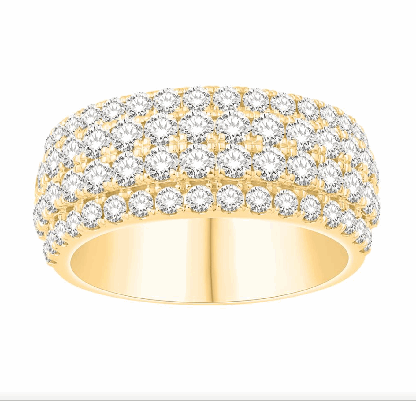 10K Gold Diamond Men's Ring 3.00CT