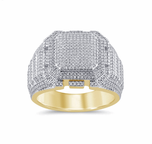 10K Gold Diamond Men's Ring 1.00CT