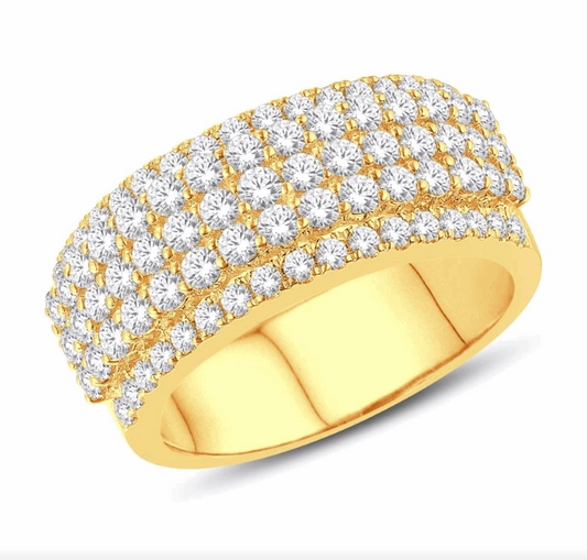 10K Gold Diamond Men's Ring 2.12CT