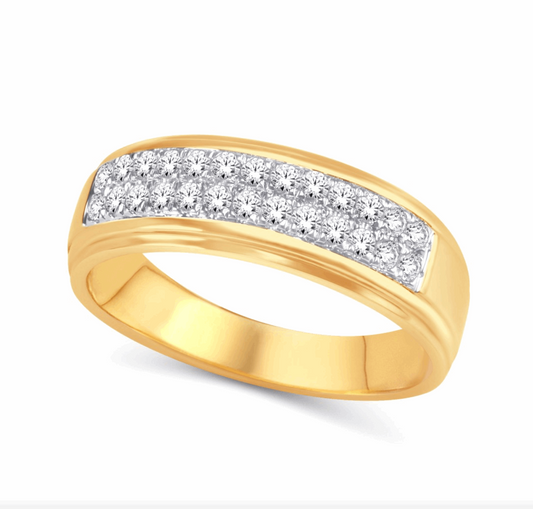 10K Gold Diamond Men's Ring 0.50CT