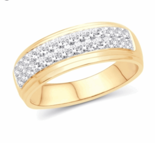 10K Gold Diamond Men's Ring 0.60CT