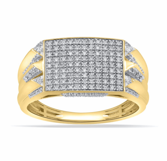 10K Gold Diamond Men's Ring 0.36CT