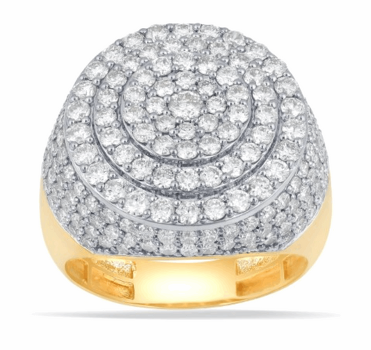 10K Gold Diamond Men's Ring 3.43CT