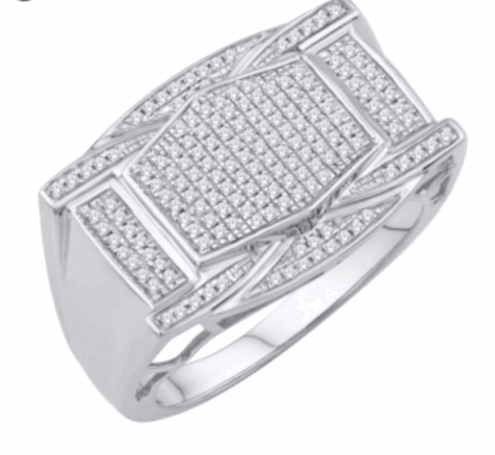 10K Gold Diamond Men's Ring 0.50CT