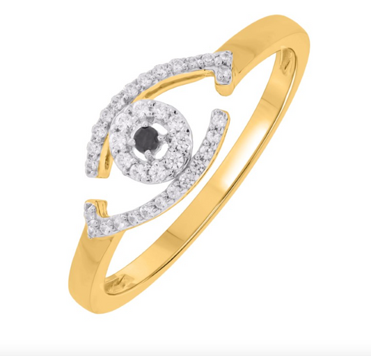 10KT Gold Diamond Women's Ring 0.15CTW