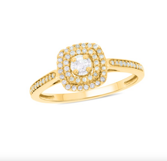 14KT Gold Diamond Women's Ring 0.27CTW