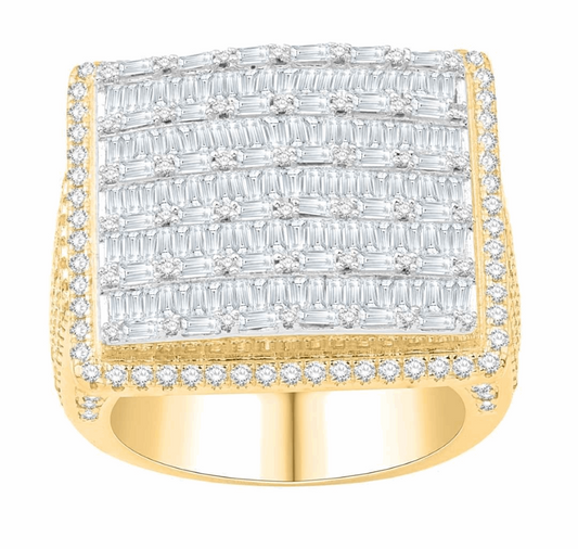 10K Gold Diamond Men's Ring 3.89CT