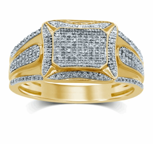 10K Gold Diamond Men's Ring 0.33CT